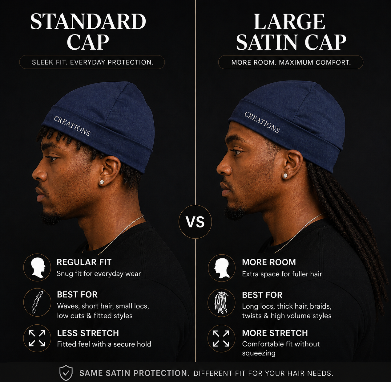 Creations Satin Lined Skull Cap