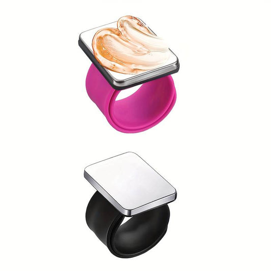 Two magnetic bands for hair styling, one in pink and one in black, displayed in an overlapped fashion.