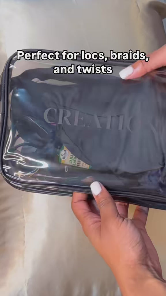  Creations Essential Bag, this product can be used for a number of things. From storing hair care essentials, to make-up or even putting your phone inside of it. 